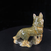 Thumbnail for Wade German Shepherd Porcelain Pair Dog Figurines England Vintage Set ears chip3