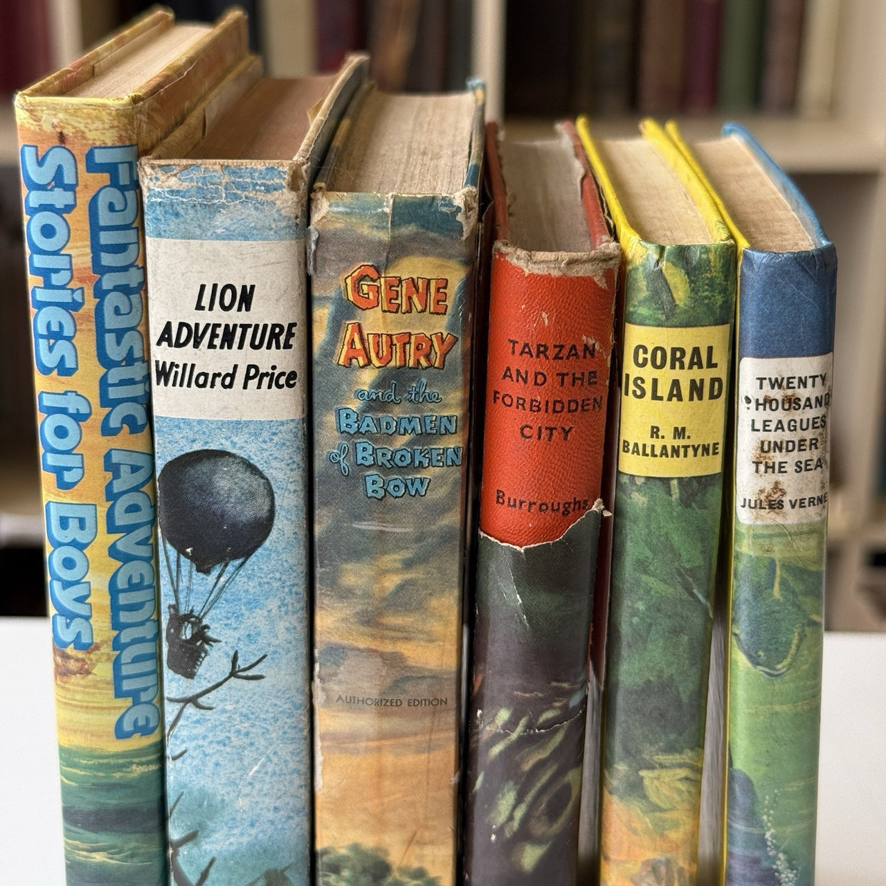 Vintage Adventure Boy's Stories Book Set 20th Century Classics tarzan lion advan10