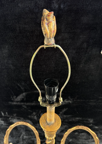 Thumbnail for Vintage VictorianStyle Carved Wood Table Lamp and Frames Set7