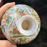 Thumbnail for Bohemian Victorian Glass Vase Hand Painted Floral Enamel 5” Art Nouveau Decor10
