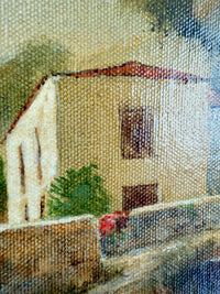 Thumbnail for Charming Vintage MCM Still Life and Farmhouse Paintings wood brown Set of3 frame8