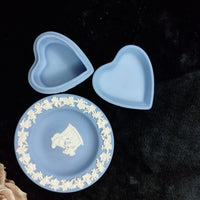 Thumbnail for Wedgwood Heart Jasperware Blue Trinket Plate & Box Set british bedroom decor6