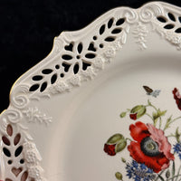 Thumbnail for Royal Creamware Floral Gift Primroses Poppies Plates x2 Ltd Ed 10.5