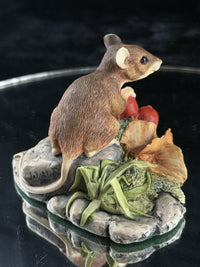 Thumbnail for Border Fine Arts Wood Mouse Figurine 1992 Autumn Feast Scotland decor13