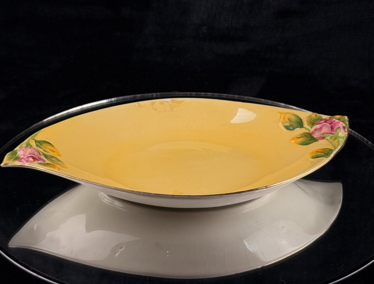Royal Winton Grimwades England Yellow Rose Bowl Dish 5488 Hand Painted Floral Ar0