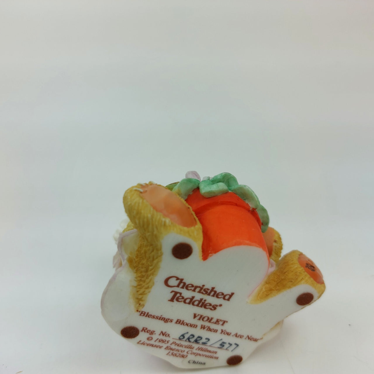 Cherished Teddies Violet -'Blessings Bloom When You Are Near' Collectible 3"9