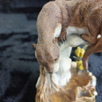 Thumbnail for Teviotdale Otter Figurine by Ed Janni Hand Painted Scotland, 5.5â Wildlife dec9