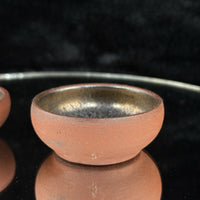 Thumbnail for Japanese Tokoname Style Yunomi Cups Tea Set of 2. 2.5” Wide Clay Rustic Glazed3