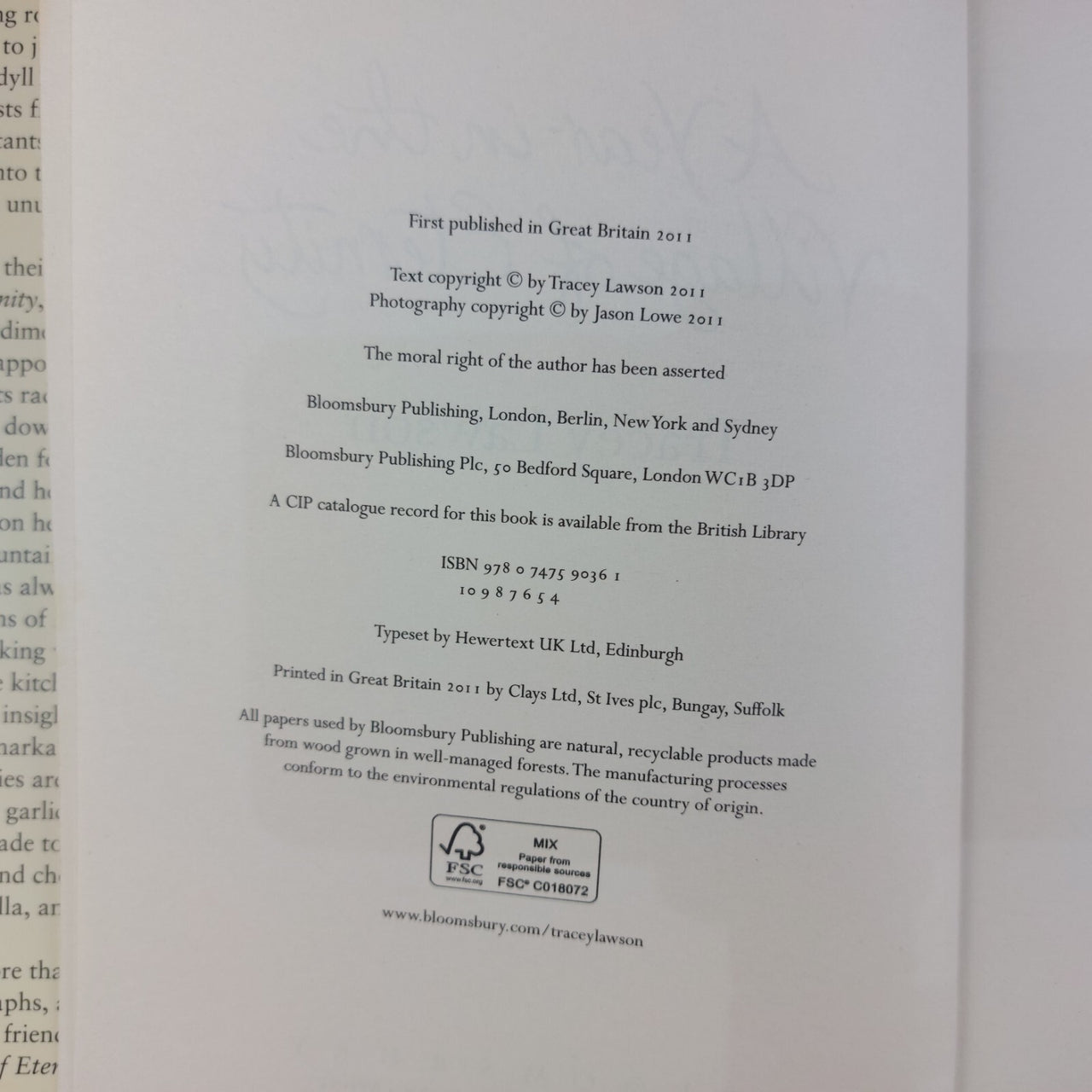 Italian A in Year the Village of Eternity by Tracey Lawson Cookbook Hardcover.5