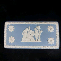 Thumbnail for Wedgwood Blue Jasperware - Trinket Box & Plate Set Rectangular Pottery/ Ceramic2