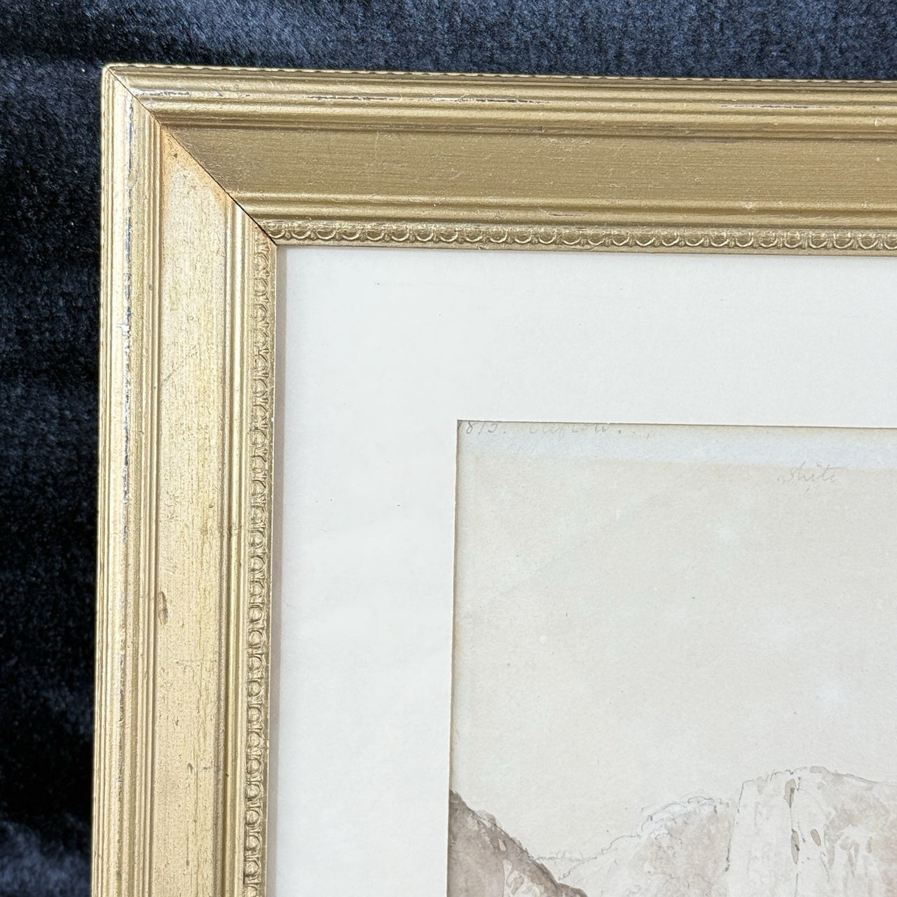 Antique 1818 Watercolor “The Avon” by JV Framed English Landscape River Scene7