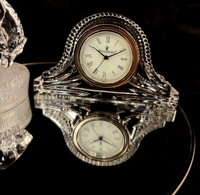 Thumbnail for Waterford Elegant Crystal Clock & Frosted Horse Figurine Desk Decor Set Clear de6