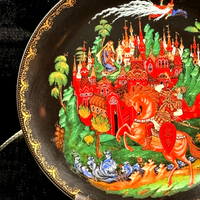 Thumbnail for Royal Grimwades Winton English Hunting Scene Plate & Palekh 1988 Ruslan decor8