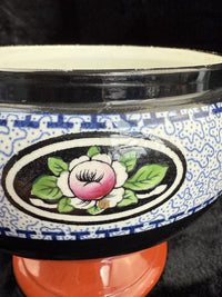Thumbnail for Antique vase S.Hancock & Sons Cimson Ware England Burslem Cache Pot/Bowl onStand6
