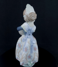 Thumbnail for Rare NAO by Lladró Spanish Porcelain Girl with Basket Figurine Handmade Spain6