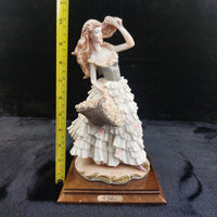 Thumbnail for A. Lady Belcari Figurine Roses Basket 1989 Dear Sculpture Italy 10” ARMANI 7