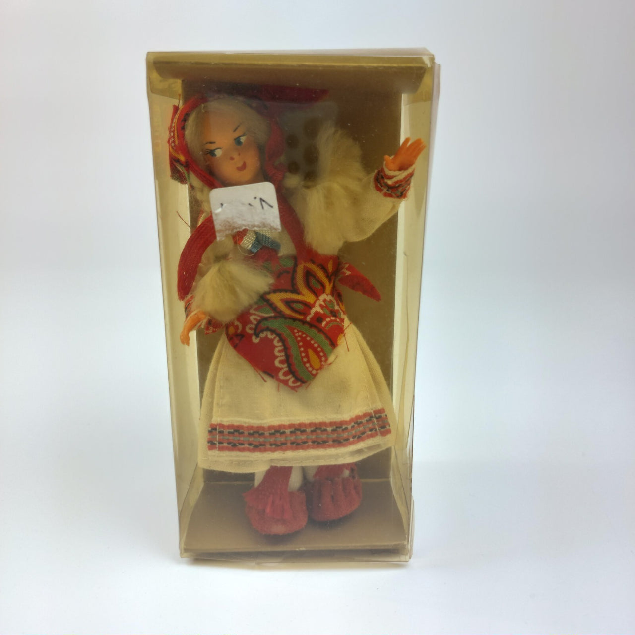 Vintage European Eastern Folk Doll in Traditional Dress with Embroidered Details2
