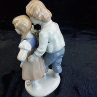 Thumbnail for Grafenthal Porcelain Figurine GDR Boy & Girl German Vintage Art  Germany. 7.5in4