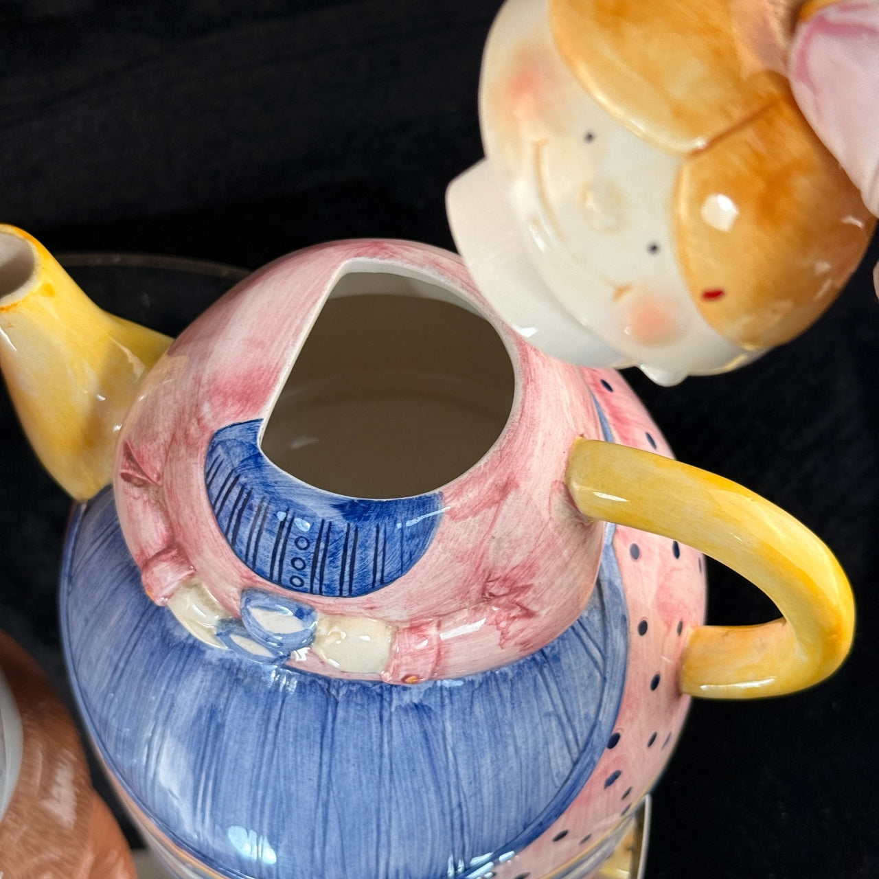 Britannia Though Paws biscuit Jar & Lady Teapot Set 1993 Ceramic kitchen decor7
