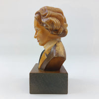 Thumbnail for Rare ANRI Handcrafted Vintage Beethoven Bust on Wood Base with Metal Nameplate6