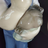 Thumbnail for NAO Lladró Handmade Porcelain Girl -18.5 cm Figurine Collectible Blue Dress -11