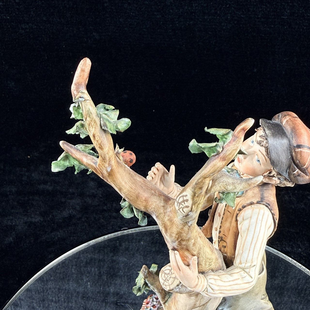 Capodimonte Volta Boy with Tree Figurine Hand Painted Italian Porcelain See Pics16