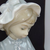 Thumbnail for Nao Girl Lladro Cuddling Puppy Figurine Blanket Porcelain firreplace decor Spain9