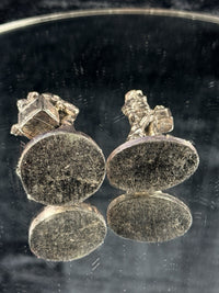 Thumbnail for Vintage Metal Street Vendor Figurines Set Victorian Man Boy Lantern 3in5
