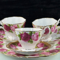 Thumbnail for Royal Albert Pink Rose tea set of 3 &serving plate England stunning 7p tea set 5