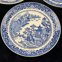 Thumbnail for Spode Mint Danbury Willow Pattern Plates x3 – Blue & White Collector antique Set7