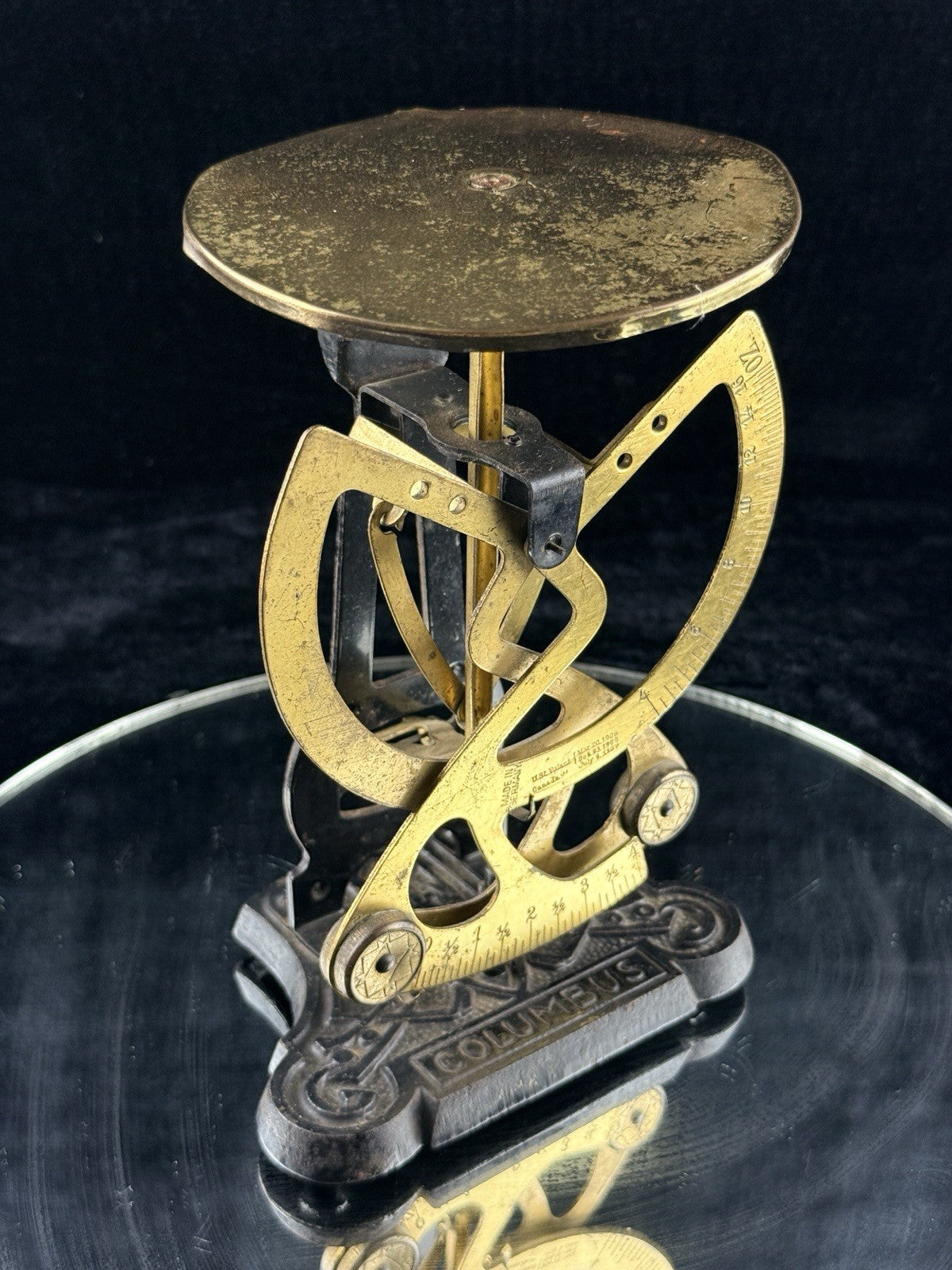 Columbus Antique Scale Postal Germany 1906 Brass & Cast Iron Balance Weighing2