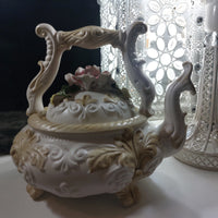 Thumbnail for Rare Capodimonte Porcelain Italian Teapot – Floral Rococo Style Tea Pot gift17