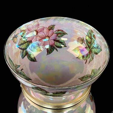 Maling Dahlia Lustre large Bowl Pink Floral England 20cm HandPainted gift0