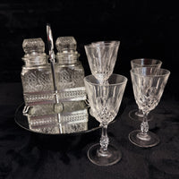 Thumbnail for Vintage Cut Crystal Glassware & Spice Jar Set Elegant Tableware 5 Glasses & Jar17
