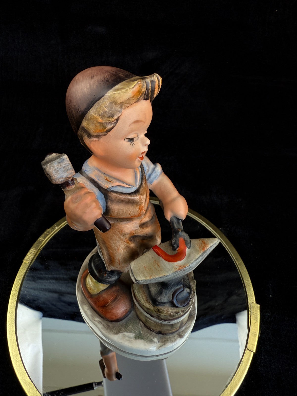 Friedel Blacksmith Bavaria Figurine Repaired hummer W.Germany goebel style figur6
