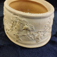 Thumbnail for Antique 1800s Wedgwood Yellow Jasperware Game Dish - Little crack & chips China.12