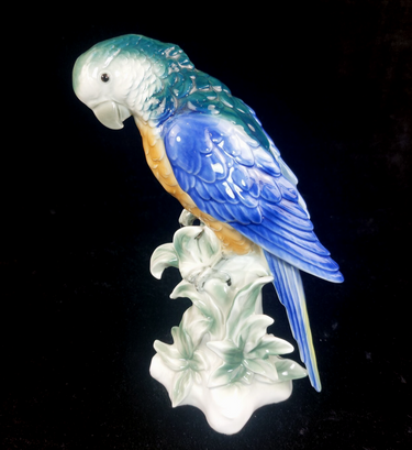 W.R. Germany Porcelain Parrot Figurine 8
