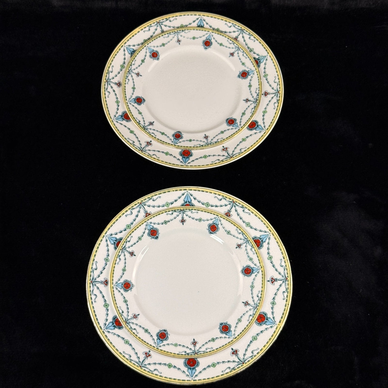 Lot of 4 Antique/Vintage Devon Ware (S. F. & Co.) "CECIL" 1204 plates Dishes3