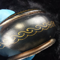 Thumbnail for vtg HandPainted Russian Lacquer Box – Black & Red Interior Floral Design decor11