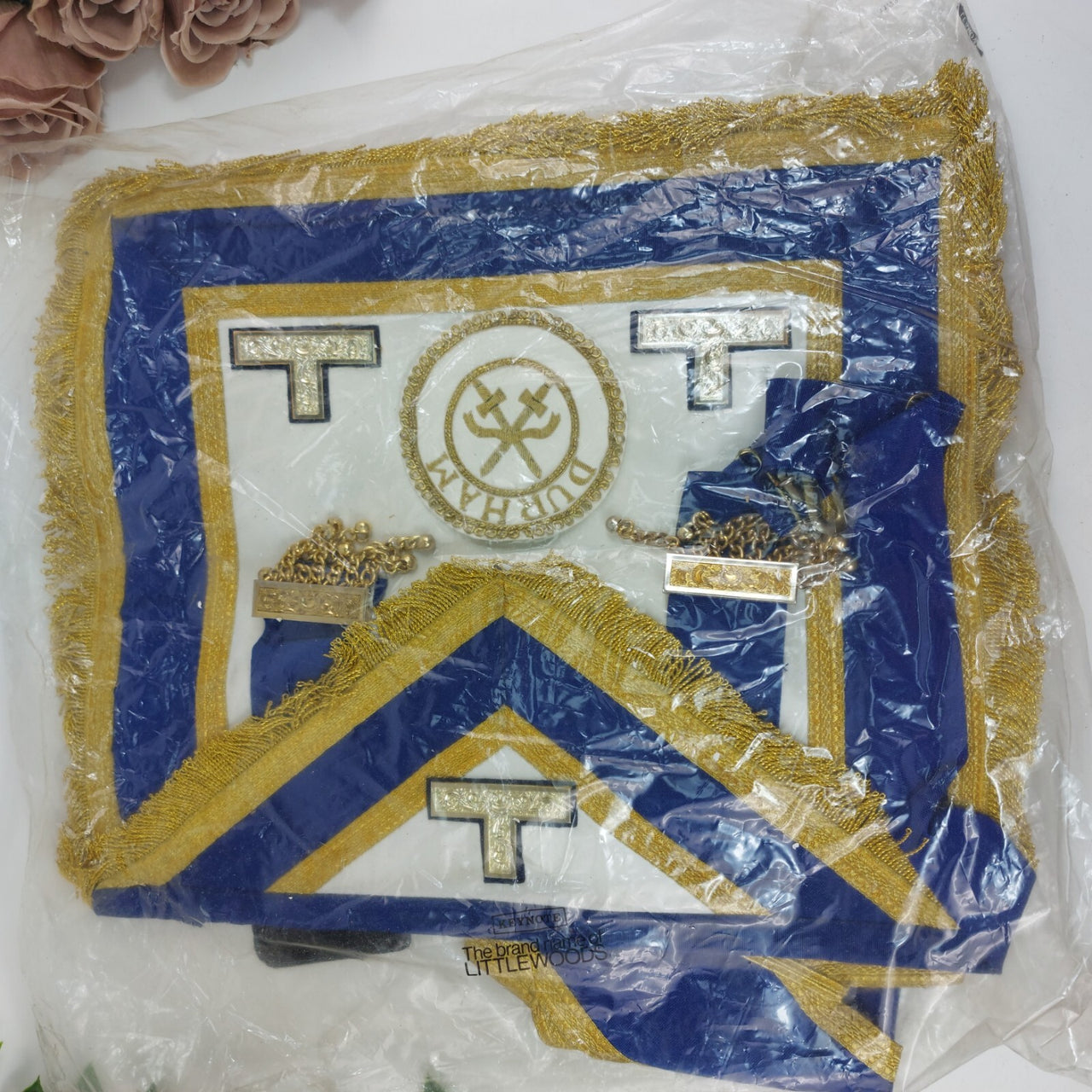 Vintage Durham Masonic Apron and Collar Set by Toye, Kenning & Spencer Ltd1