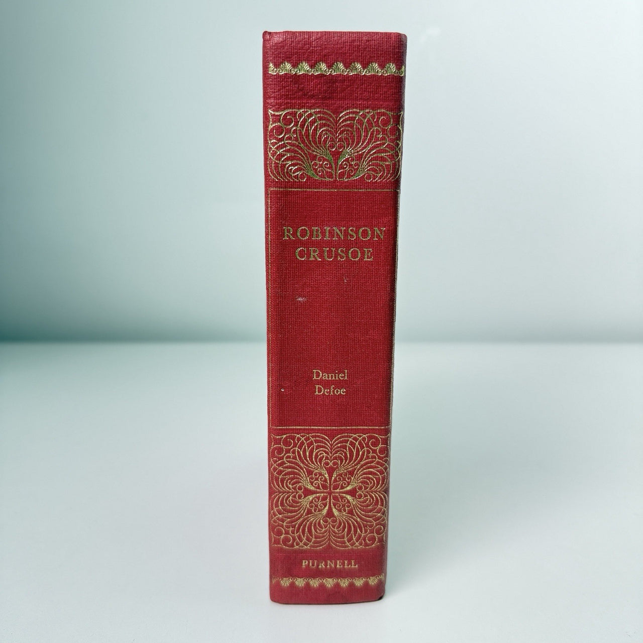 Purnell Crusoe Robinson 1975 Red Illustrated Edition Daniel Defoe Hardcover deco5