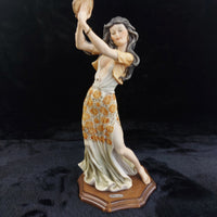 Thumbnail for Giuseppe Armani Florence lady Figurine 14in Gypsy Semi Nude bohem decor2