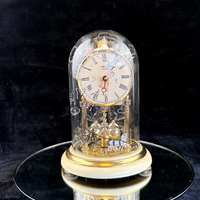 Thumbnail for Stunning Hermle Anniversary Quartz Gold color Clock made in Germany Collectable8