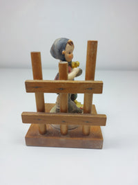 Thumbnail for Goebel Hummel HUM 250 A&B Bookends Goat Herder & Feeding Time 1960s Figurine dec21