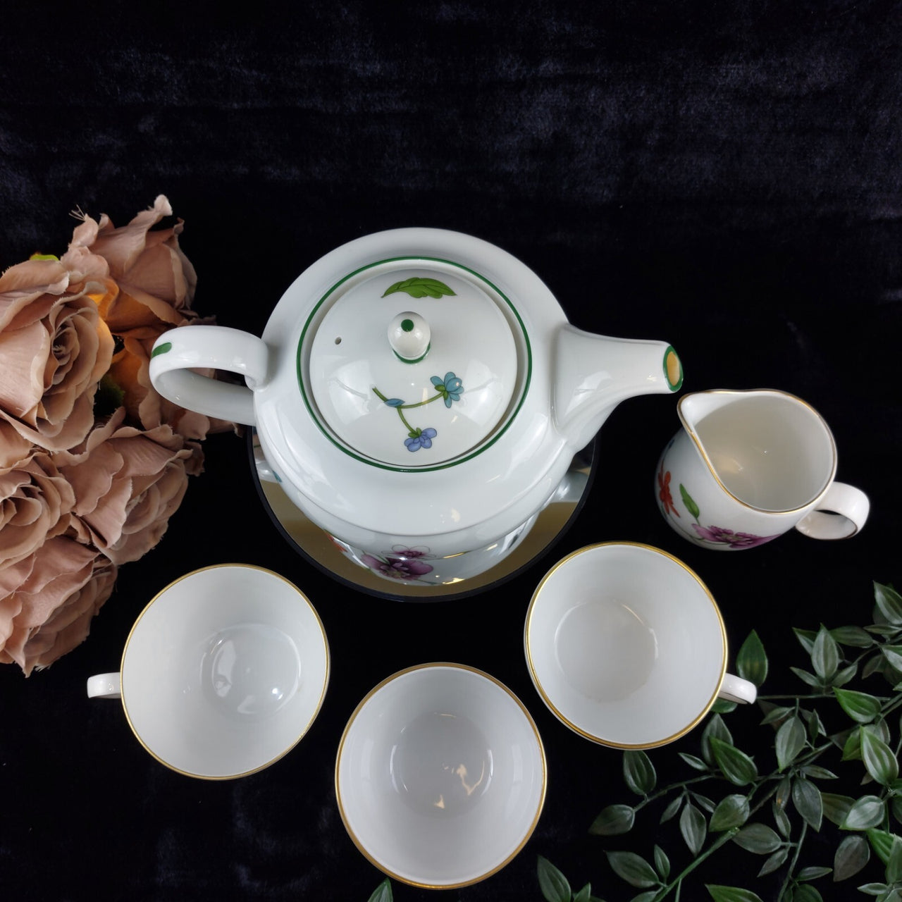 Owen To Tableware Royal Worchester Tea Set of 2, jug & Bowl  Porcelain Flameproo4