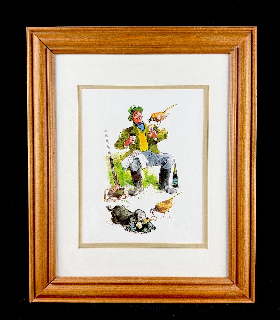 Gilroy Lunch Break Hunting Humour Print Framed John Guinness Art 1712” 1
