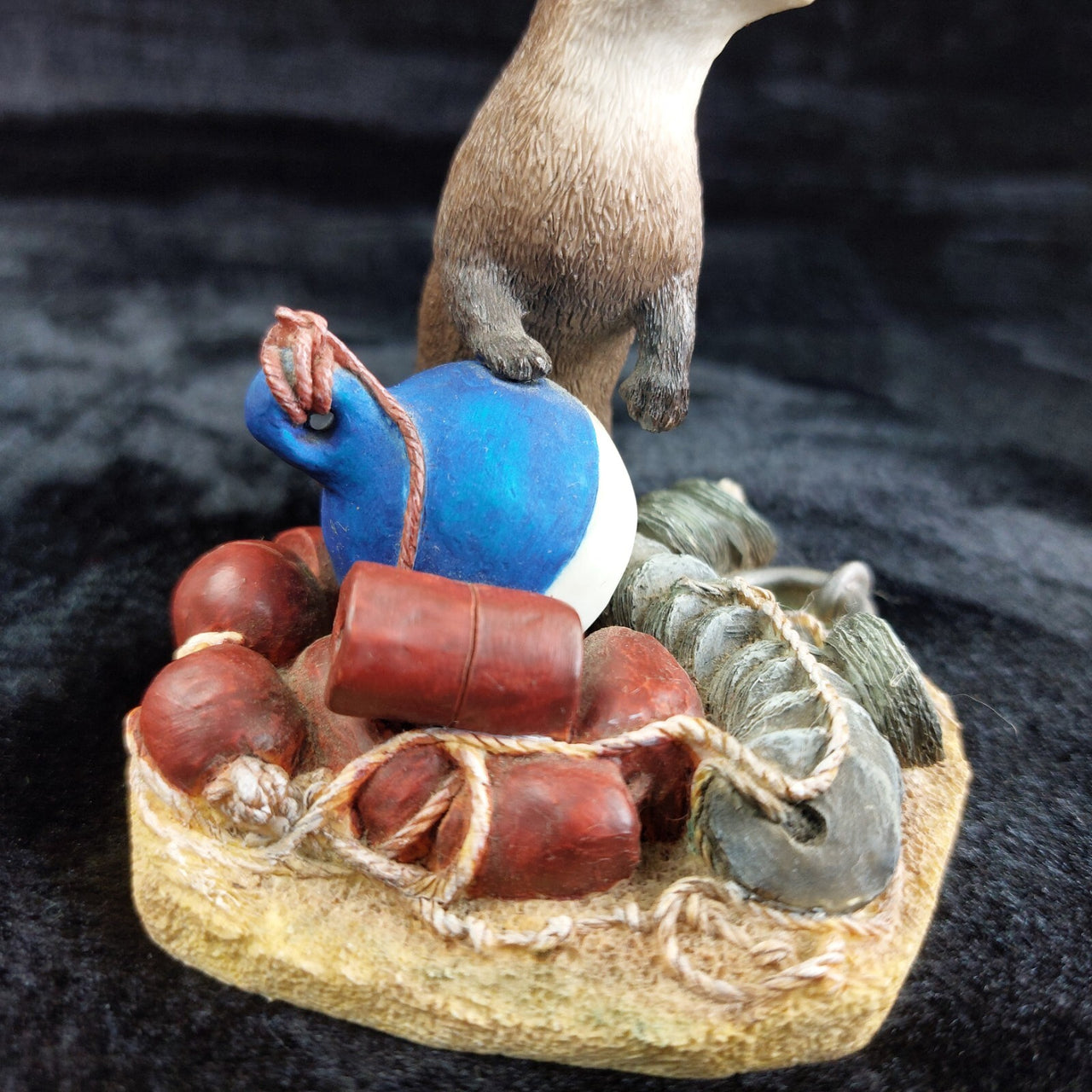 Border Fine Arts Country Characters A1673 Otter Figurine 3.5in 2002 Handcrafted4