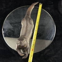 Thumbnail for Signed Otter Sculpture Set Bronze Effect Ceramic 1992 Wildlife Figurines Decor12