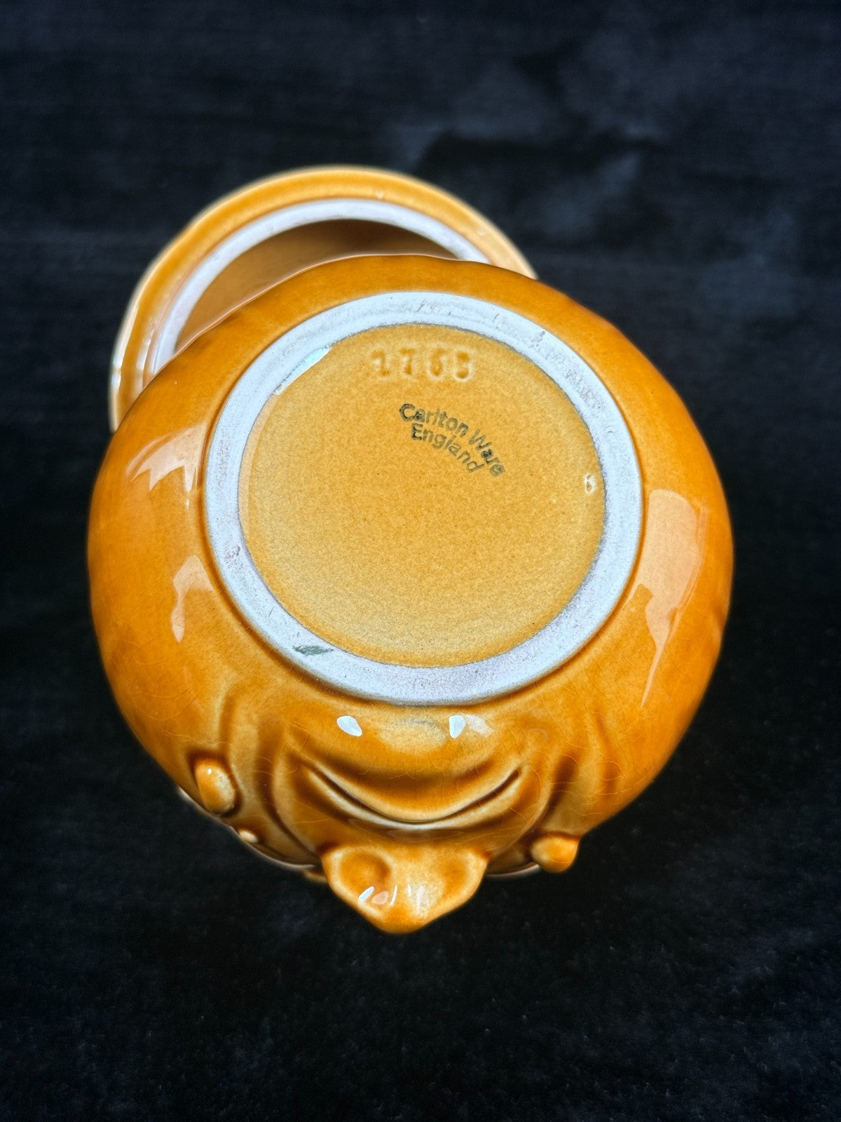 Carlton Ware Head Onion Crying Face Preserve/Jam Pot with Lid - 'ONIONS' - 17657