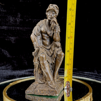 Thumbnail for Bronze Lorenzo de Medici Figurine Sculpture Thinker Style 6